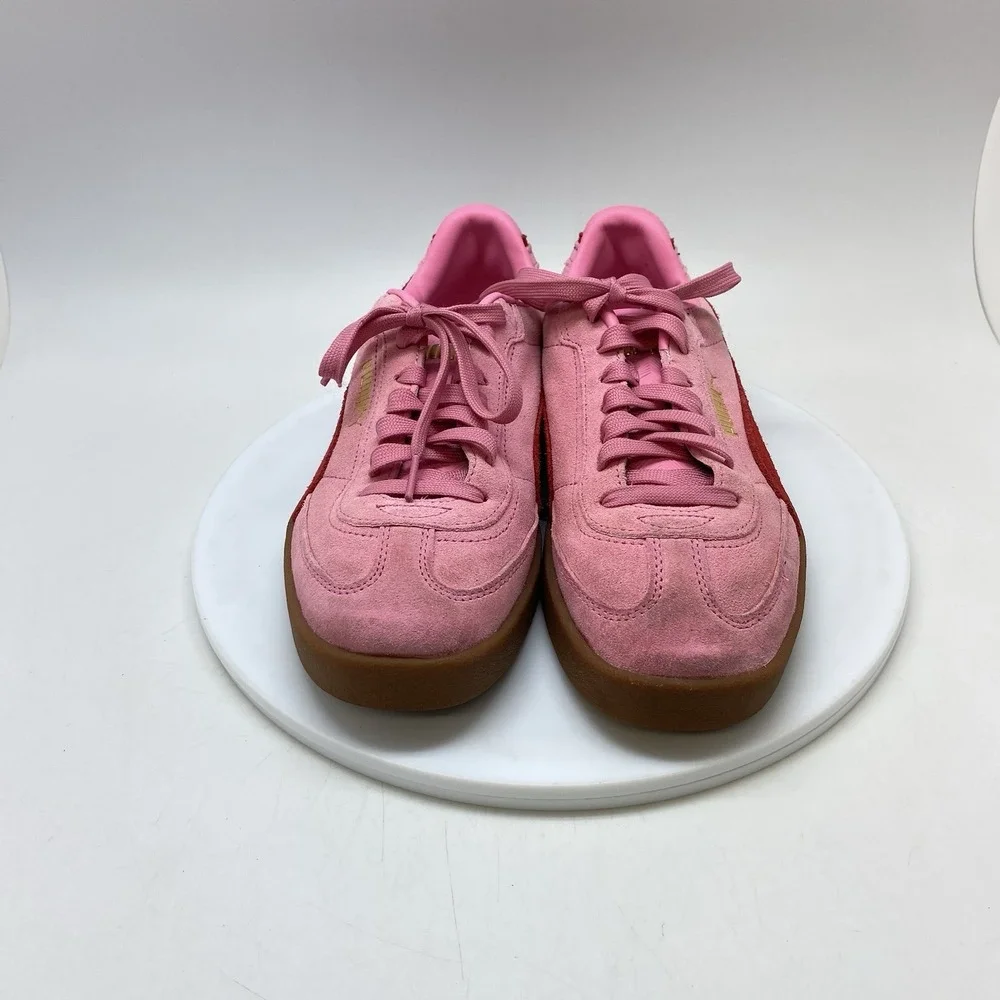 Puma Club II Era Sneakers Womens 8.5 Pink Suede Low Casual Shoes 400440-02